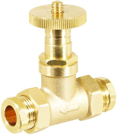 SPARES2GO Fusible Head Fire Safety Valve for Central Heating Oil Line (3/8 BSP or 10mm Compression Connection)