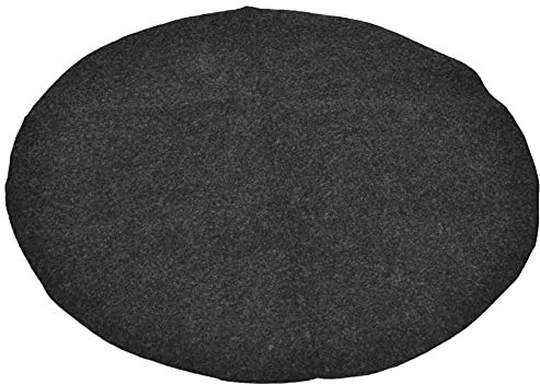 Tapis de Sol Rond pour Barbecue, Ignifuge, résistant à l'huile, réutilisable et Lavable, pour Fours électriques à Essence, Grils, matériau Composite Pet/PE, Gris, 68 cm x 68 cm