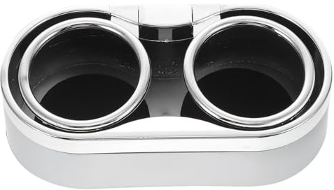 VALICLUD Portavasos Doble para Coche, Soporte De Plástico Resistente, Color Plateado, Accesorio para Almacenamiento De Bebidas Ventilación De Aire, Uso Interior Vehículo Todo El Año