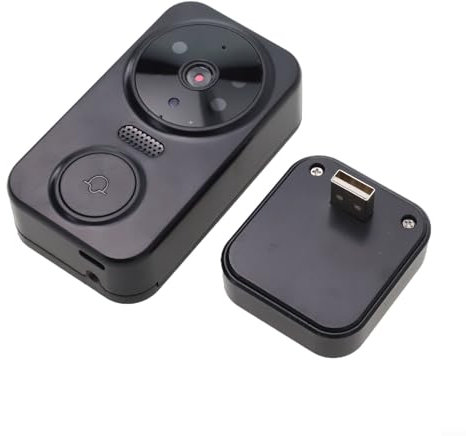 Campanello video remoto con 2 4G per compatibilità e funzionalità WiFi (nero)