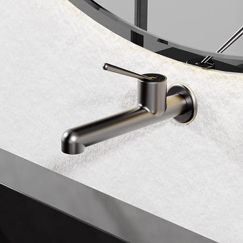 Faucet Wall Mounted Bathroom Single Handle Sink Vessel Brass Vanity Concealed Basin Mixer Tap water-tap