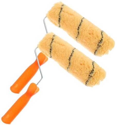 CLISPEED 2 Stück Teiliges Wandfarbe Farbwalze mit Langem Flor für Glatte und Strukturierte Oberflächen DIY Malerwerkzeug für Wände Decken und Möbel Zufällige Farbe Zufällige Farbe