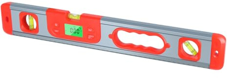 Yardenfun Livella Digitale Angolare con Goniometro e Inclinometro Portatile Misuratore di Precisione per Falegnameria Edilizia e Manutenzione Auto Display LCD Rosso