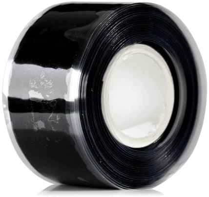 YoiYee auto-soudable bande silicone, 25x300mm, bande en silicone Tape Ruban de réparation Ruban adhésif isolant et joint - Noir