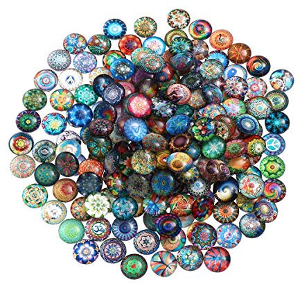 Healifty 200pcs Mosaic Tiles Arts and Crafts Adults & Kids Glass Mosaic Tiles for DIY Art Craft Decoration, 10mm