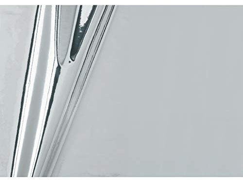 DecoMeister Klebefolie Möbel 45x150 cm | Möbelfolie selbstklebend in Metallic-Optik | Klebefolie zur Umgestaltung von Küche und Bad | Folie für Möbel - wasserfest und dekorativ | Chrom Hochglanz