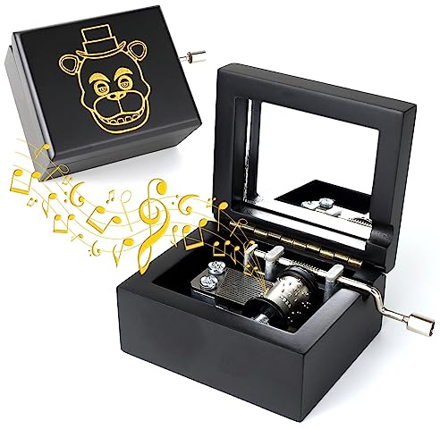 ROSIKING Black Wooden Music Box Classical Musical Boxes Christmas Birthday Valentine's Day Gifts for Lover Boy Girl friend Plays Toreador