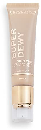 Makeup Revolution Superdewy Tinted Moisturiser, Light Coverage, Dewy Finish, Medium, 55ml