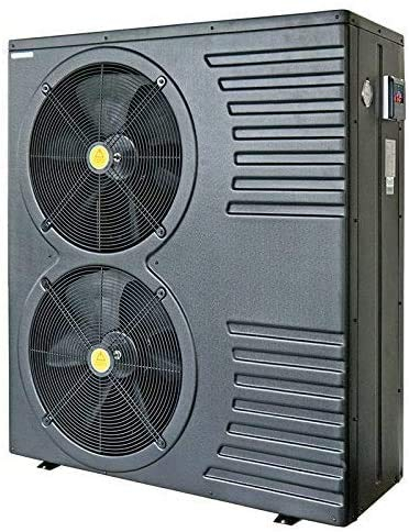 well2wellness Pool Wärmepumpe Mida.Black 26 On/Off - Poolheizung mit Einer Heizkapazität bis 24,6 kW Plus Winterabdeckung