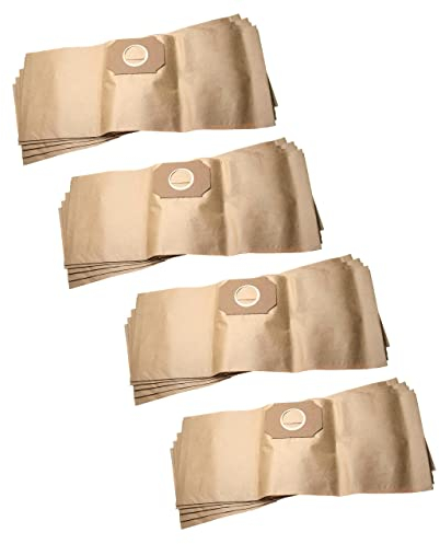vhbw 20x Staubsaugerbeutel kompatibel mit Thomas 1020, 820, 820 SC, 920 Staubsauger - Papier, 61,3cm x 24.1cm, braun
