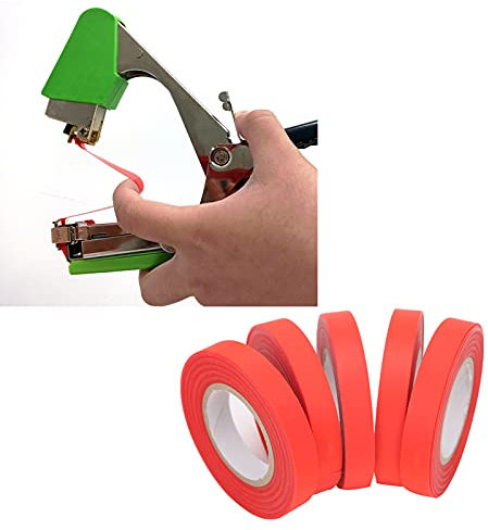 Agatige 10 Rotoli di Nastro Piante, per Legatrice per Piante, Tying Macchina Strumento, Tying Macchina Strumento Nastro a Mano per Legare Pomodori Fiori Verdura Vigneto, Attrezzo a da Giardino