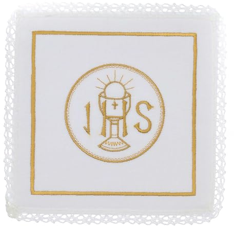 Holyart Servizio da Messa Calice JHS Lino Cotone Viscosa 4 pz
