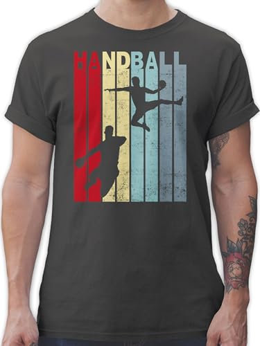 T-Shirt Herren - EM 2026 Trikot Ersatz - Handballspieler Geschenk Handball Geschenke I - 4XL - Dunkelgrau - Herren+Handball+t-Shirt Handballer wm 2007 Shirt hanball Shirts halbball Funshirt