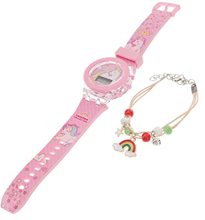 Veemoon Juguetes Mirar 1 Juego De Relojes para Niños Relojes Digitales para Niños Pulseras De Silicona para Niños Relojes Digitales para Niñas Reloj con Pulsera Relojes Luminosos para