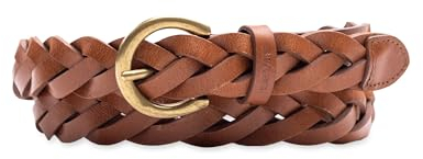 1 BRAID W/HARNESS BUCKLE AND LOGO LOOP LEATHER BELT