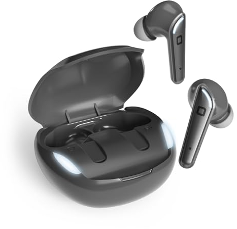 SBS Auricolari Gaming TWS True Wireless, Raggio d'azione di 10m, Auricolari Wireless a Bassa latenza, 6 Ore Consecutive di Gioco, archetti, Gommini e Cavo di Ricarica Inclusi