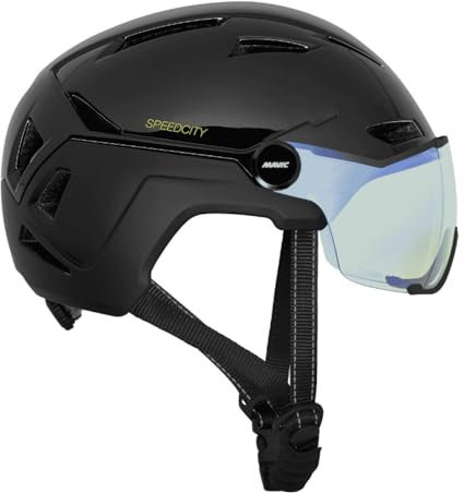 CASQUE VELO ADULTE MAVIC SPEEDCITY NOIR VISIERE INTEGREE TAILLE 57-61 REGLAGE MOLETTE 370GRS - HOMOLOGUE -
