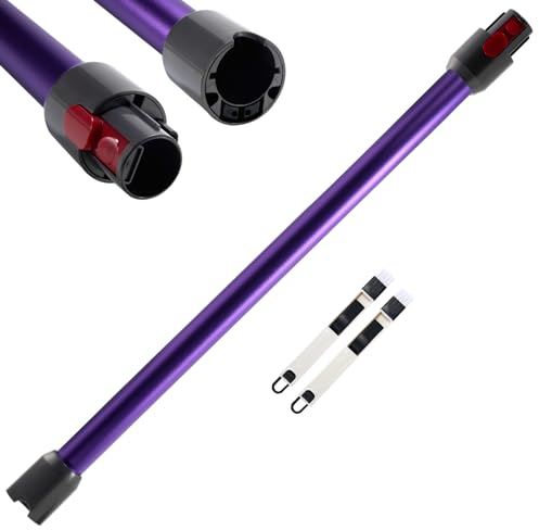 Cheerhom Teleskoprohr für Dyson, Verlängerungsrohr Rohr Kompatibel für Dyson V7 V8 V10 V11 V15 Besensauger, Länge 73 cm Stangenverlängerung für Dyson mit Zwei Kleinen Bürsten, Violett