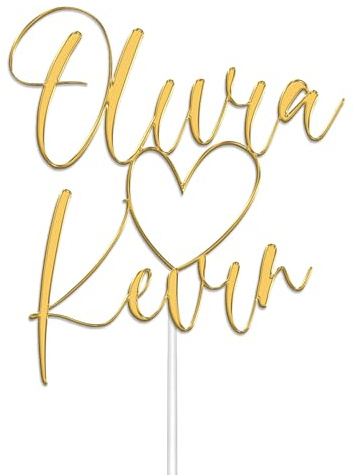 KreateSquare Personalised Cake Topper, Custom Name Party Cake Decoration