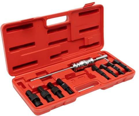 LUNICASHA 9 TLG Innenlager Abzieher, Grundloch Lagerabzieher Werkzeug mit Gleithammer Satz, Innenabzieher Kugellagerabzieher, 9 Stück Lagerabzieher Set