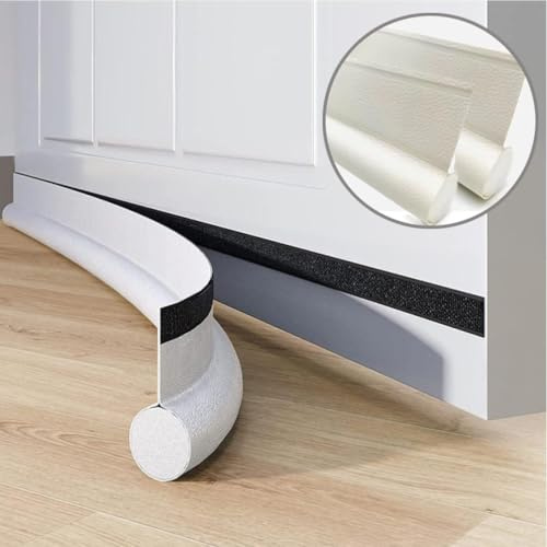AUTUCAU Under Door Draft Stopper 37 inches Adjustable Insulation Sound Proof Door Air Draft Blocker for Noise Light Smell Stopper,Pack of 2