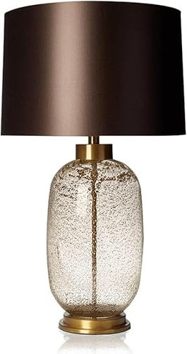 DZYHFCO Table Lamps Luxury Glass Bottle Table Lamp Modern Glass Decor Desk Light Rustic Cottage Styles Lighting for Bedroom Living Room Home Office Coffee Table Bookcase Nightstand Night Lights (Color