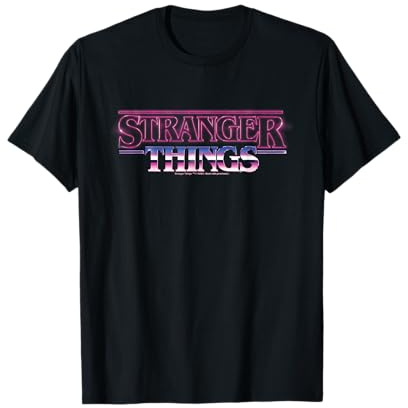 Logo Stranger Things rose vif T-Shirt