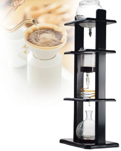 ZXSYYDS 1000ml Cold Brew Drip Tower, Glass Coffee Dripper Maker, Slow Drip Japanese Cold Brew Maker, Detachable Glass Cold Brew Maker with Reusable Drip Filter, Coffee Lover