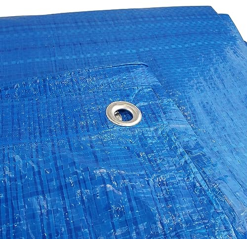 Waterproof,Tarpaulin/Builders tarp/Camping groundsheet,indoor Dust cover up,3m x 5m (9.75ft x 16.25ft) ideal for garden dry storage and diy covering