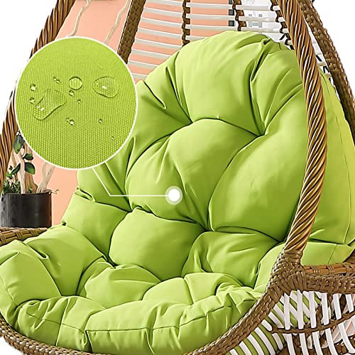 Schaukelstuhl Kissen, Ersatzkissen for den Außenbereich, nur Hängesesselkissen, sonnenbeständiges Hängesesselkissen, 15 cm dickes Schaukelkissen for drinnen und draußen, fällt nicht zusammen(Green)