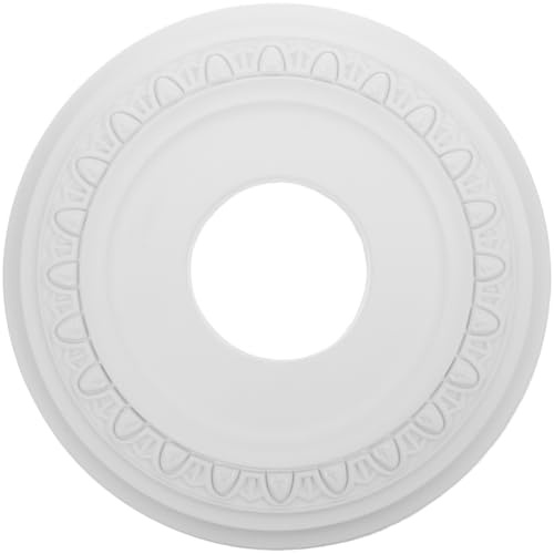 PRETYZOOM Plaque de plafond médaillon de 12 pouces Auvent de lampe suspendue résistante Couvercle en fer