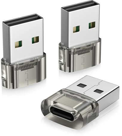 BASESAILOR Adattatore USB C USB CarPlay 3Pezzi,Caricatore Auto Cavo Tipo C Femmina USBA Maschio,Convertitore USBC per Apple iPhone 17 Air 16 15 Pro Max,Samsung S25 S24 A56,Non per iPad/Magsafe/HomePod