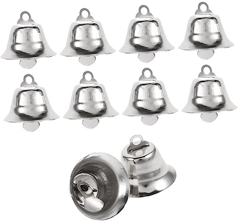 Veemoon 20stücke Kleine Weihnachtsglocken Aus Metall Silbern Jingle Bells Für Bastelarbeiten Weihnachtsbaum Dekoration Und Festtagsgeschenke