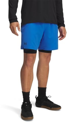 Under Armour Herren 2-in-1 Funktionsshorts Vanish Woven 2-in-1 Shorts, Farbe:Blau, Artikel:-402 Blue Atlantis/Black, Größe:XL