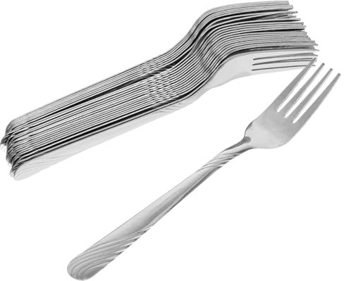 Zerodeko 24piezas Tenedores Para Vajilla Inoxidable Reutilizables Para Hogar y Restaurantes Lavavajillas Ergonómicos