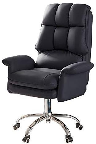 OGLFGLNY Adjustable High Back Office Desk Chair with Lumbar Support, Upholstered PU Leather Cushion, Armrests - Ideal for Home and Office Use