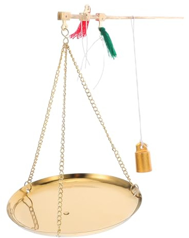 ABOOFAN Vintage Copper Medicine Weighing Scale with Pan 250g Accurate Measurement for Home Use and Travel, Traditional Chinese Manual Scale for Precise Weighing