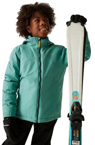 Dare2b Unisex Kids Impose V Ski Jacket, Martini Olive, 11 Years EU