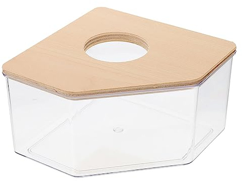 VILLFUL Hamster Sandbad Toilette Transparent Sandbad Box Kleintier Badewanne mit Glatten Kanten für Rennmäuse Chinchillas und Kleine Haustiere Bad Zubehör