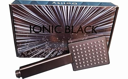 Grande soffione doccia quadrato nero semplice ad alta pressione soffione doccia a pioggia universale tenuto in mano risparmio idrico bagno