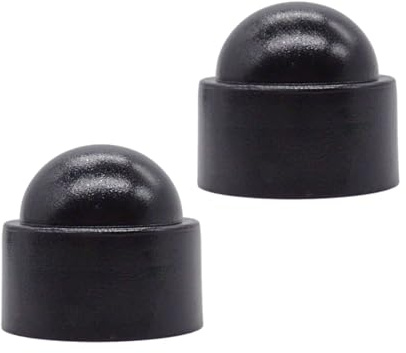 SKIR'CO Tappi per bulloni M8 in plastica nera, coperture in plastica per bulloni, dadi esagonali M8, colore RAL 9005, 4 pezzi