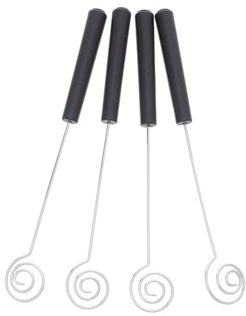 DIYEAH 4 Pièces Outils de Trempage Chocolat Acier Inoxydable Fourchettes Réutilisables pour Fondue Décoration de Biscuits Bonbons et Pâtisserie Accessoires de Cuisine
