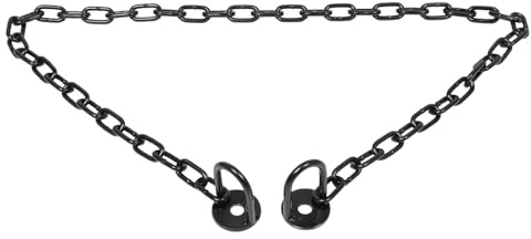 TOBBOMEY Cadena de Barrera de Acero Reforzado para Vallas y Seguridad Cadena Negra Resistente Impactos y Uv Conectores para Colgar Maceteros Uso Eventos Industrial Reutilizable y Visible