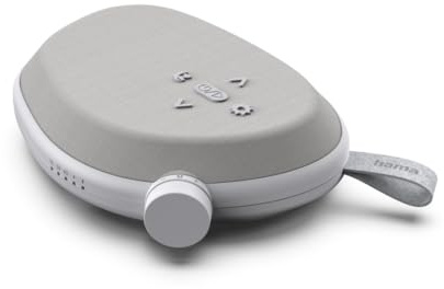 Hama Enceinte d'Oreiller Bluetooth Calm, Haut parleur de coussin, Machine à Bruit Blanc de Sommeil, 3 W, 20h d'autonomie, Sons Relaxants, Minuterie, Veilleuse, LED, Rechargeable, Blanc