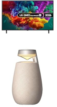 LG 50QNED85B6B 50-Inch QNED evo MiniLED AI 4K UHD Smart TV bundle with XO2 Portable Bluetooth Multi-Directional Speaker, 15H Battery Life, IP55 Waterproof