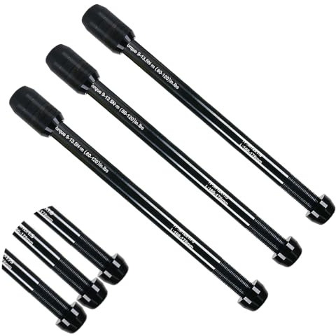 CYSFETENA Einstellbare Steckachse Fahrrad M12 P1.0/P1.5/P1.75, Aluminiumlegierung Hinterrad Steckachsenadapter, Fahrrad Achse für Mountainbike Rennrad Indoor Heimtrainer 168–178mm