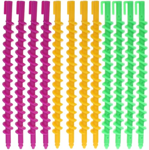 MAGICLULU 20piezas Rodillos Espirales para Permanente Rizador de Cabello para Mujer Pequeños y Resistentes Herramientas para Ondas y Peinados DIY Fáciles de Usar Cabello Color Aleatorio