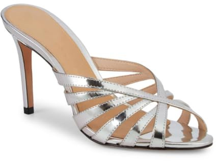 Zapatos Mule de Tacón Alto con Tiras para Mujer, Sandalias Sin Talón Trasero de Tacón Aguja Sexys Slip-On, Slides de Tacón Alto de Moda para Fiestas y Vacaciones