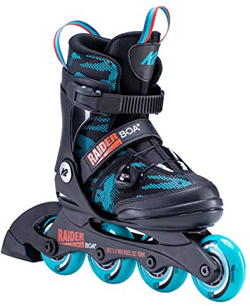 K2 Skates Inline Skates Raider BOA - Black-Turquise - 30E0201