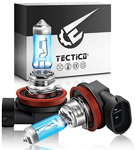 TECTICO H8 Nebelscheinwerfer Halogen Birne 12V 35W Warmweiß +130% Ultra Heller Nebellichter Fog Lights Auto Lampe Ersatz, 2 Stücke